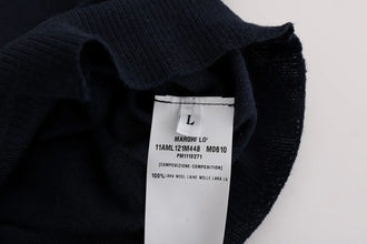 Blue Wool Blouse Sweater MARGHI LO'