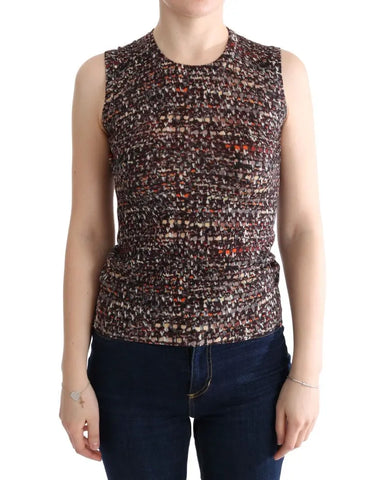 Multicolor Print Knit Top Wool T-shirt Dolce & Gabbana