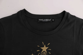 Gray Cotton 2017 Motive T-Shirt Dolce & Gabbana