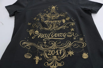 Gray Cotton 2017 Motive T-Shirt Dolce & Gabbana