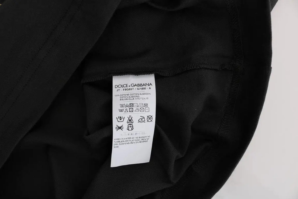 Gray Cotton 2017 Motive T-Shirt Dolce & Gabbana