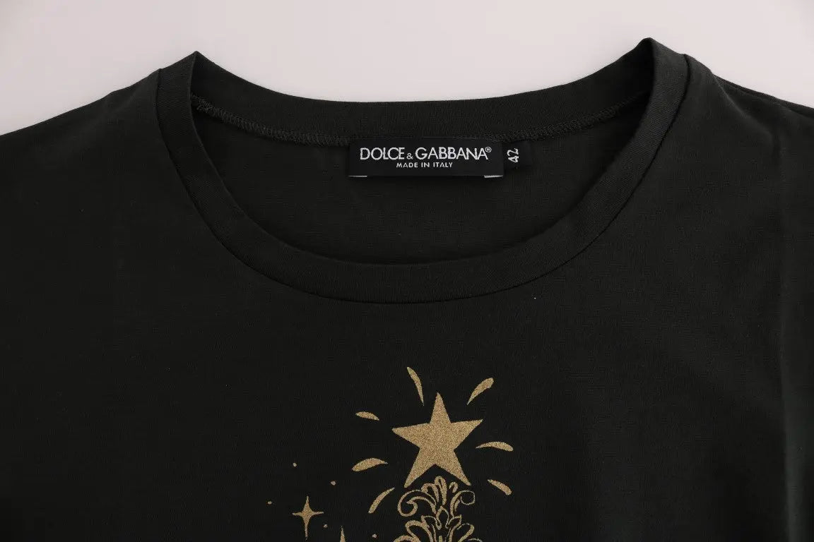 Green Cotton 2017 Motive T-Shirt Dolce & Gabbana