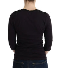 Purple V-neck Cotton T-shirt Costume National