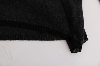 Gray Viscose Knitted Sweater Costume National