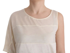 Beige Asymmetric Top Blouse Costume National