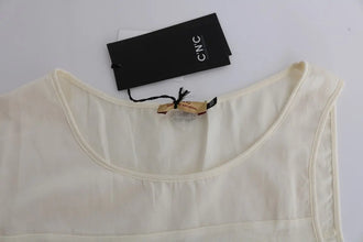 Beige Asymmetric Top Blouse Costume National
