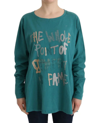 Green Cotton Oversized Sweater John Galliano