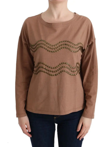 Brown Cotton Studded Sweater John Galliano