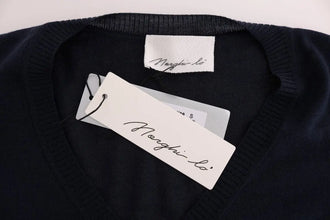 Blue Wool Long Sleeve Shift Dress MARGHI LO'
