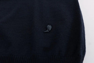 Blue Wool Long Sleeve Shift Dress MARGHI LO'