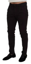 Dolce & Gabbana Brown Skinny Men Cotton Stretch Pants