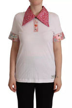 Dolce & Gabbana White Sartoria T-shirt Button Wide Collar Top