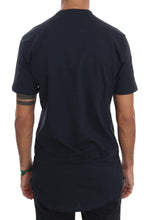 Blue Cotton Crewneck T-Shirt Daniele Alessandrini