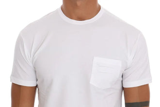 White Cotton Crewneck T-Shirt Daniele Alessandrini