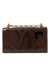 Brown Python Leather DG Girls Crossbody Phone Bag Dolce & Gabbana