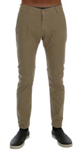 Beige Cotton Stretch Slim Fit Chinos Daniele Alessandrini