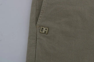 Beige Cotton Stretch Slim Fit Chinos Daniele Alessandrini