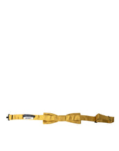 Dolce & Gabbana Yellow Silk Adjustable Neck Men Bow Tie