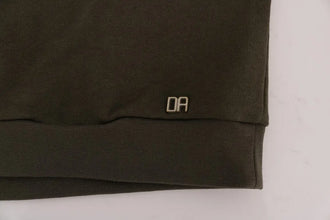 Green Crewneck Cotton Sweater Daniele Alessandrini
