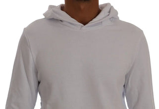 White Pullover Hodded Cotton Sweater Daniele Alessandrini