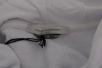 White Pullover Hodded Cotton Sweater Daniele Alessandrini