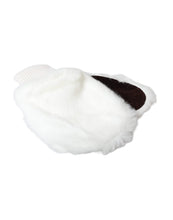 Dolce & Gabbana White Acrylic Knitted Fur Wrist Mitten Gloves