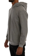 Gray Pullover Hodded Cotton Sweater Daniele Alessandrini