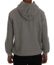 Gray Pullover Hodded Cotton Sweater Daniele Alessandrini