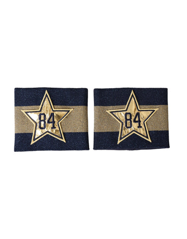 Dolce & Gabbana Black Gold Logo Star 84 Viscose Wristband