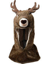 Dolce & Gabbana Brown Deer Faux Fur Whole Head Hat