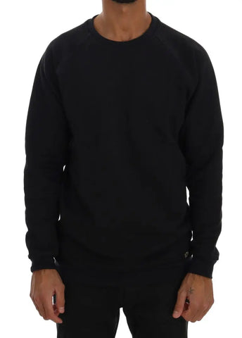 Blue Crewneck Cotton Sweater Daniele Alessandrini