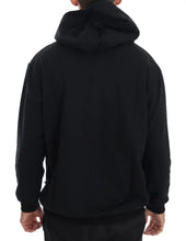 Black Gym Casual Hooded Cotton Sweater Daniele Alessandrini