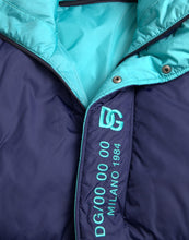 Dolce & Gabbana Navy Blue Quilted Windbreaker Puffer Jacket