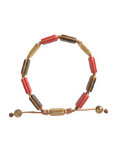 Nialaya CZ Tiger Eye Red Coral 925 Silver Men Bracelet