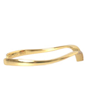 Nialaya Arched Wing Cuff Skyfall Gold CZ 925 Bracelet
