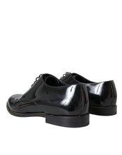 Dolce & Gabbana Black Patent Leather Derby Formal Dress Shoes