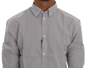 White Blue Check Casual Cotton Regular Fit Shirt Frankie Morello
