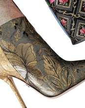 Dolce & Gabbana Multicolor Patchwork Print Heeled Boots Shoes