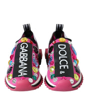 Dolce & Gabbana Pink Sorrento Crystals Sneakers Shoes