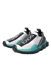 Dolce & Gabbana Black White Blue Slip On Sorrento Sneakers Shoes