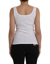 Ermanno Scervino White Cotton Sleevelesss Tank Casual Top