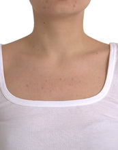 Ermanno Scervino White Cotton Sleevelesss Tank Casual Top
