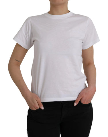 White Cotton Crew Neck Short Sleeves Tee T-shirt Balenciaga