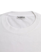 White Cotton Crew Neck Short Sleeves Tee T-shirt Balenciaga