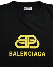 Black Cotton Logo Crew Neck Short Sleeves T-shirt Balenciaga