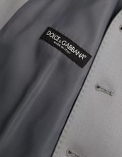 Dolce & Gabbana Light Blue Wool Formal Dress Waistcoat Vest