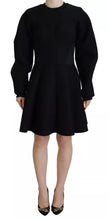 Dolce & Gabbana Black Long Sleeves A-line Mini Cotton Dress