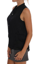 Black Sleeveless Viscose Blouse Top Versace Jeans