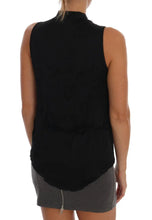 Black Sleeveless Viscose Blouse Top Versace Jeans