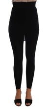 Black Cashmere Silk Stretch Tights Stockings Dolce & Gabbana